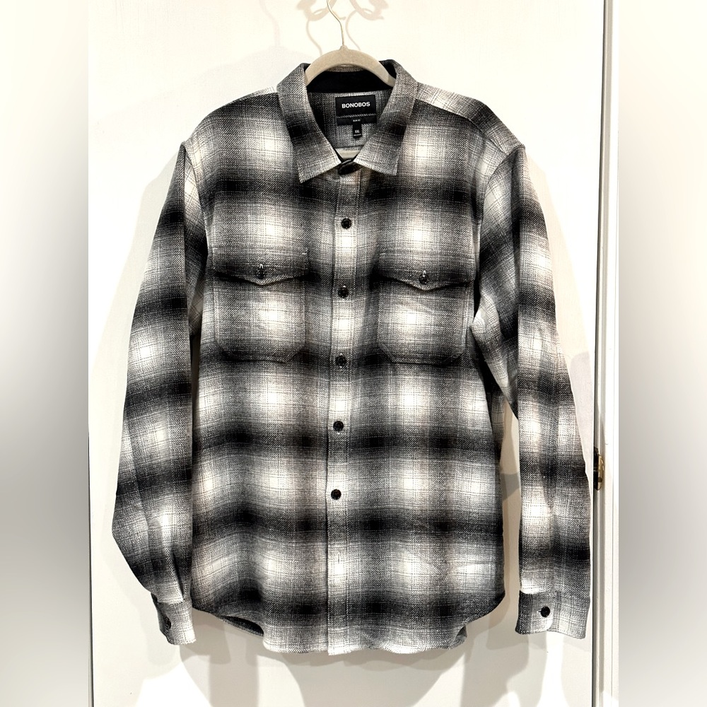 Bonobos Men’s Wool Check Overshirt XXL/Slim